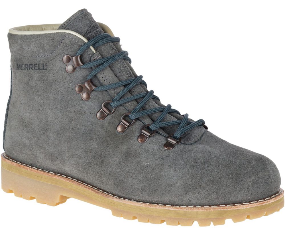 Botas Homem - Merrell Wilderness Usa Suede - Cinzentas - IUH356091